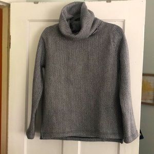 J Crew herringbone cowl neck sweatshirt, M